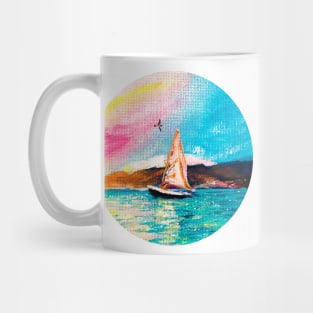 ocean waves colourful scenery Mug